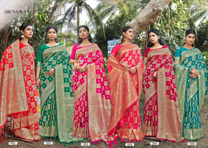 Bunawat Mrignyani Wholesale Designer Banarasi Silk Saree Catalog